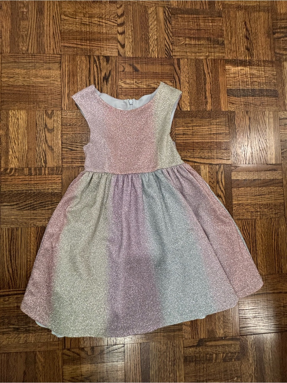 Pippa & Julie Pastel Glitter Ombre Party Dress - Pink, Lavender, Mint